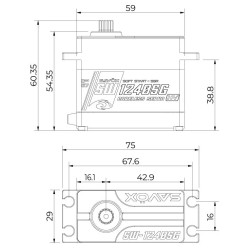 SW-1240SG Servo 65Kg 0,17s HV Alu Coreless Ståldrev WP