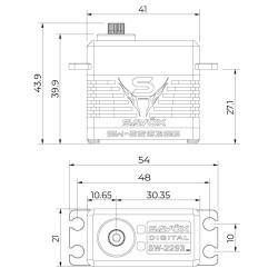 SW-2293SG Crawler Servo 75Kg 3S Powered Alu Brushless Steel Gear WP