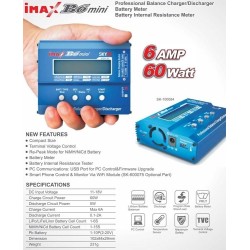 SkyRC B6 Mini Charger 60W 6A 1-6S 12VDC
