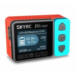 SkyRC B6neo DC Laddare Input 10-28volt, 12A Röd/Blå
