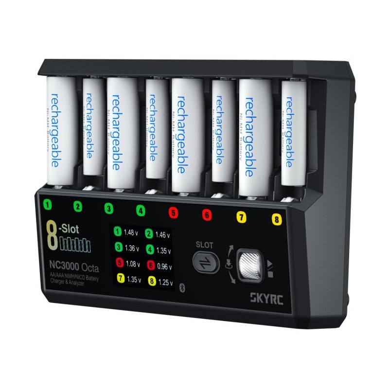 SkyRC NC3000 Octa Charger NiMH/NiCd AA/AAA 0.2-3A PD 65W