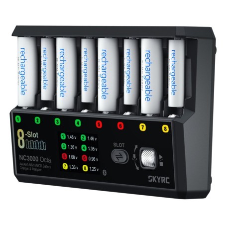 SkyRC NC3000 Octa Charger NiMH/NiCd AA/AAA 0.2-3A PD 65W