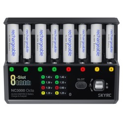 SkyRC NC3000 Octa Charger NiMH/NiCd AA/AAA 0.2-3A PD 65W