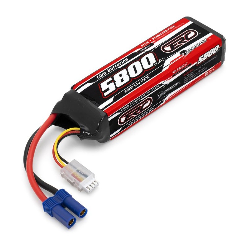 Li-Po Batteri 3S 11,1V 5800mAh 100C EC5-Kontakt
