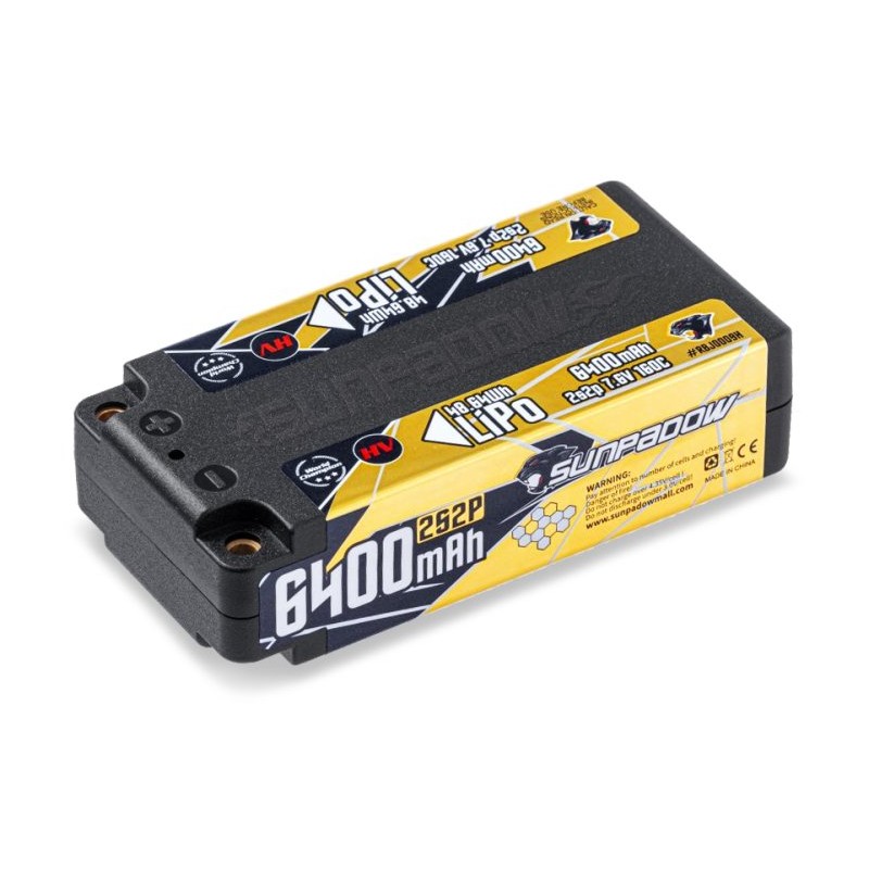 Li-Po Batteri 2S 7,6V 6400mAh 160C HV Shorty