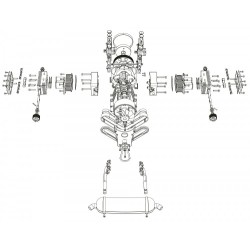 FS-B400 4-Cyl Boxer Metanolmotor 4-Takt Byggsats