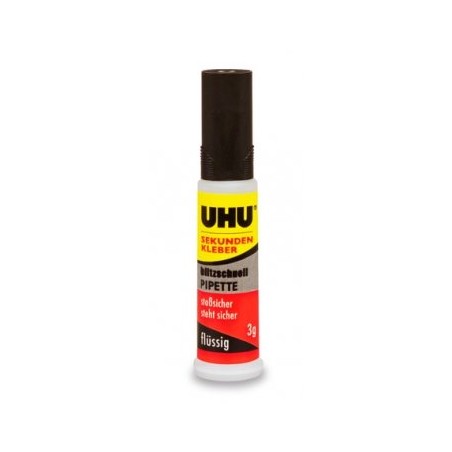 UHU Super Glue Pipette 3g Blister