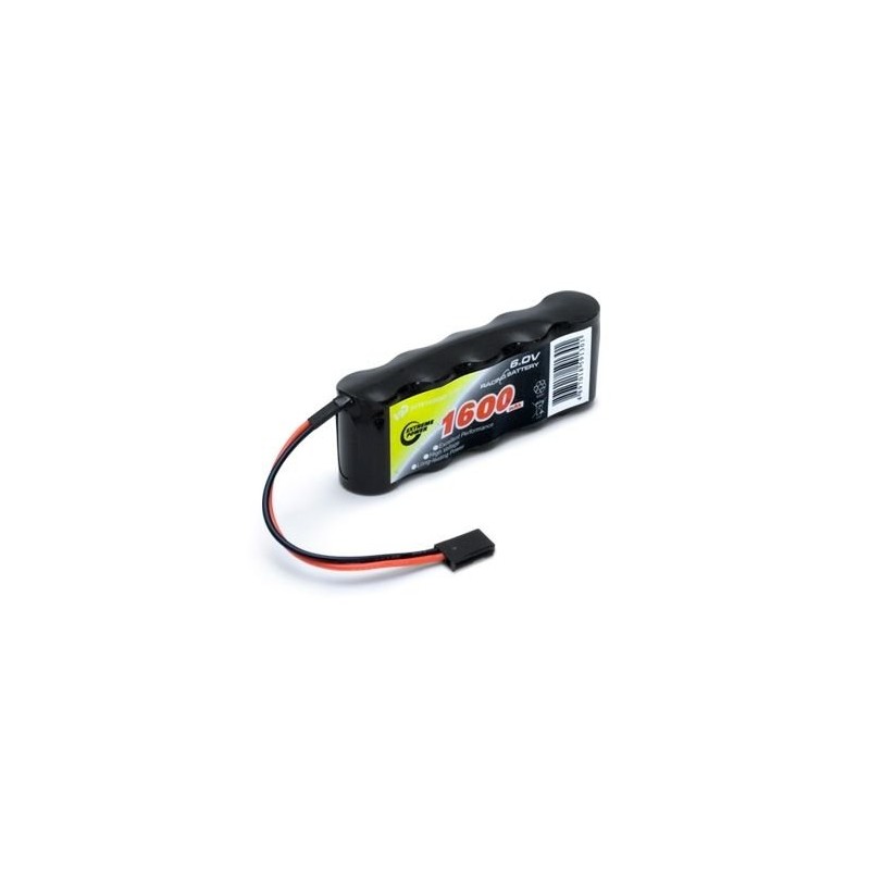 Receiver battery NiMH 6,0V 1600mAh Flat