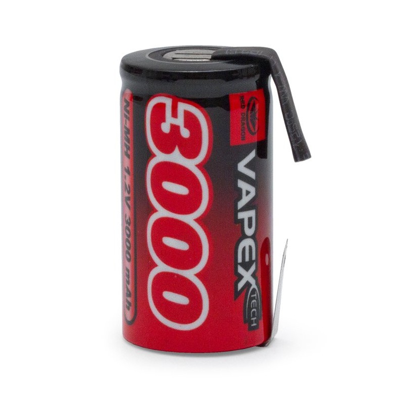 NiMH Batteri 1,2V 3000mAh Sub-C