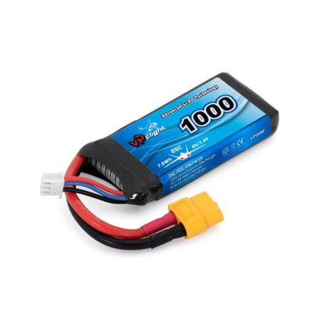 Li-Po Batteri 2S 7,4V 1000mAh 25C XT60-Kontakt
