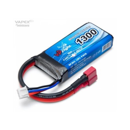 Li-Po Battery 2S 7.4V 1300mAh 30C T-Connector