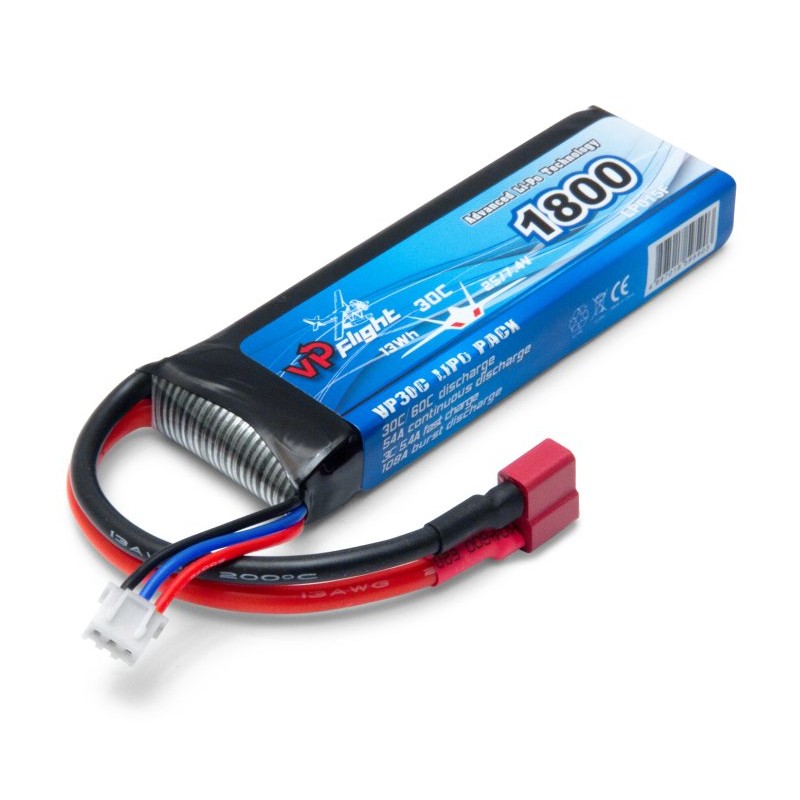Li-Po Battery 2S 7.4V 1800mAh 30C T-Connector