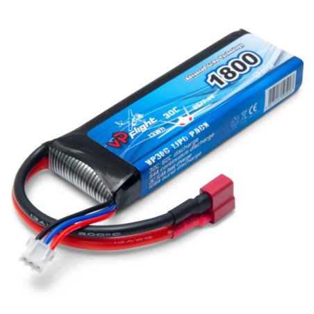 Li-Po Battery 2S 7.4V 1800mAh 30C T-Connector