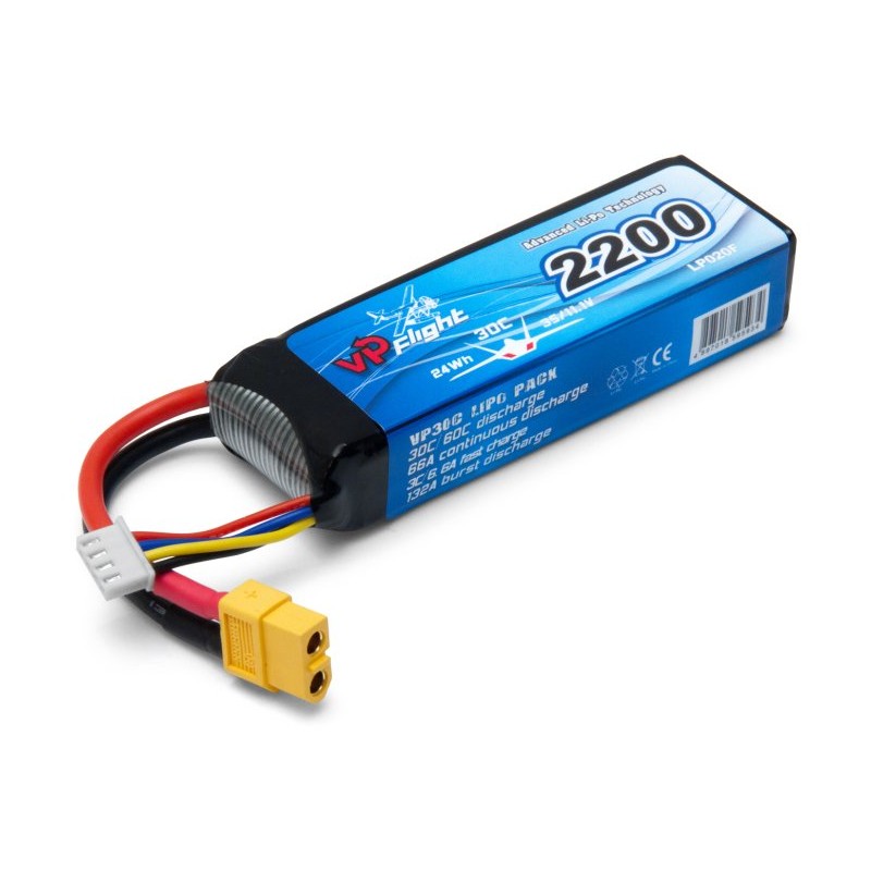 Li-Po Battery 3S 11,1V 2200mAh 30C XT60-connector