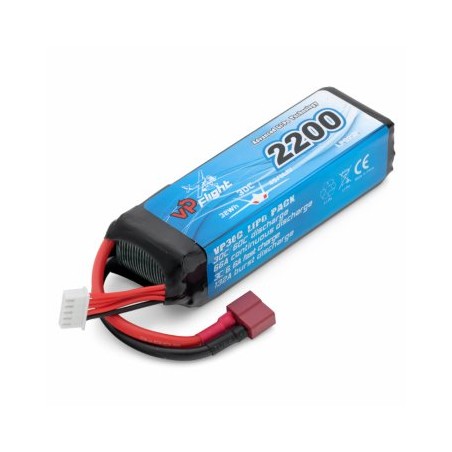 Li-Po Batteri 4S 14,8V 2200mAh 30C T-Kontakt