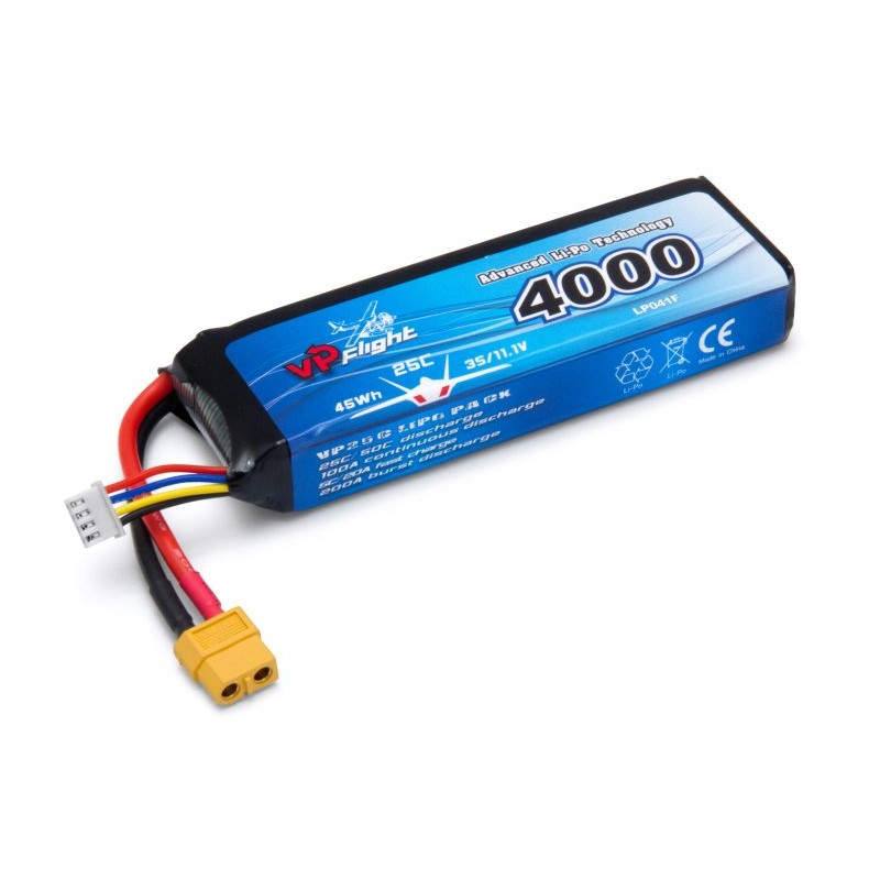 Li-Po Battery 3S 11,1V 4000mAh 25C XT60-Connector