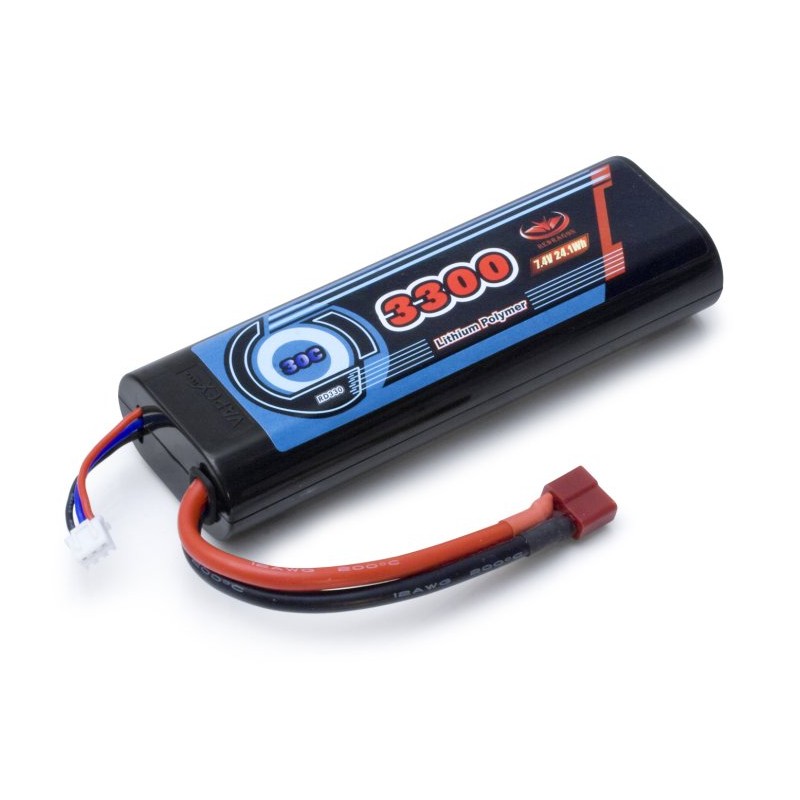 Li-Po Batteri 2S 7,4V 3300mAh 30C T-kontakt