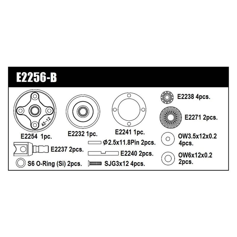 F/R DIFF. GEAR SET 42T