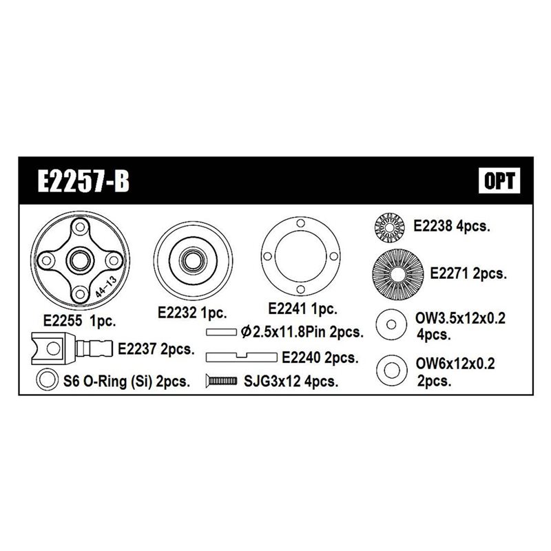 F/R DIFF. GEAR SET 44T