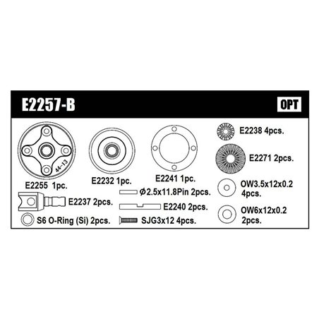 F/R DIFF. GEAR SET 44T