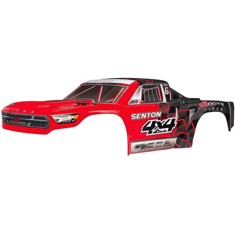 1/10 Painted Body with Decals Red: SENTON 4x4 Mega