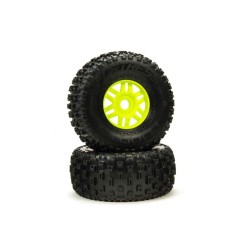 1/7 dBoots Fortress Front/Rear 2.4/3.3 Pre-Mounted Tires 17mm Hex Green (2)