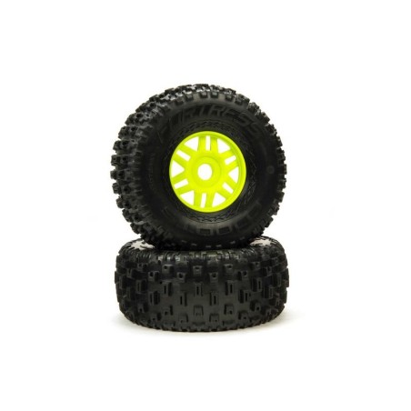 1/7 dBoots Fortress Front/Rear 2.4/3.3 Pre-Mounted Tires 17mm Hex Green (2)