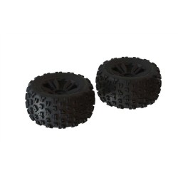 1/8 dBoots Copperhead2 MT Front/Rear 3.8 Pre-Mounted Tires 17mm Hex Black (2)