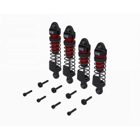 Shock Set Front/Rear Assembled 700 cSt Oil Red (4Pcs): MINI