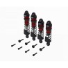 Shock Set Front/Rear Assembled 700 cSt Oil Red (4Pcs): MINI