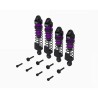 Shock Set Front/Rear Assembled 700 cSt Oil Purple (4Pcs): MINI