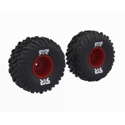 dBoots Cut Chevron MT Tire Set Glued Red