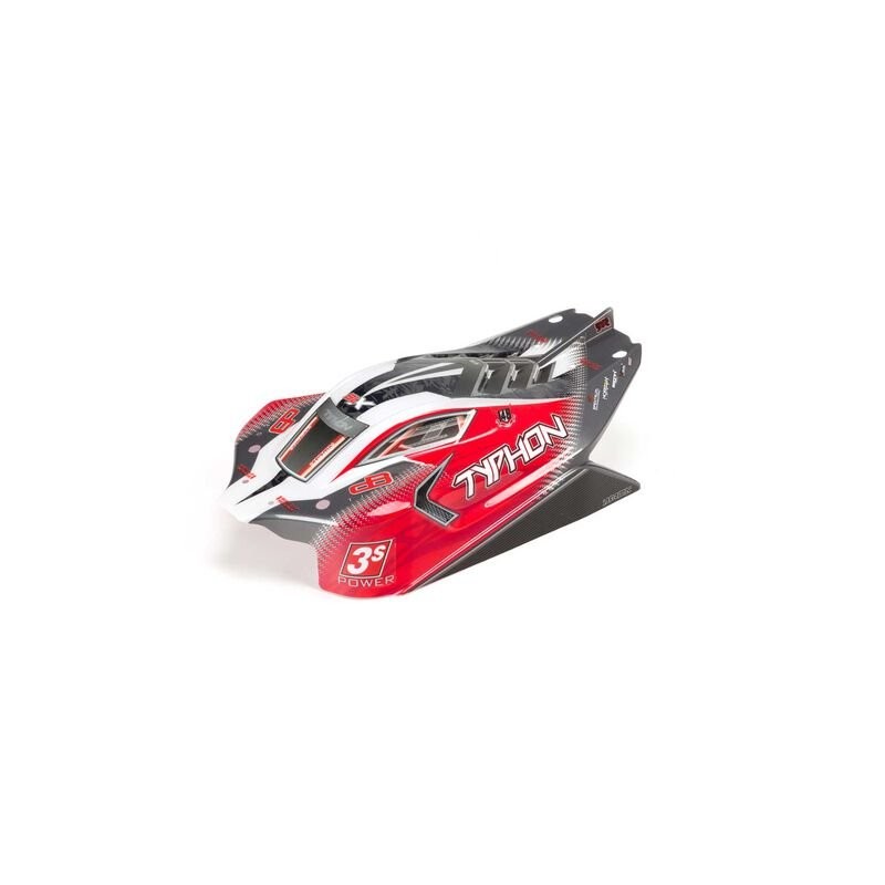 1/8 Painted and Trimmed Body with Decals Red: TYPHON 4X4 BLX