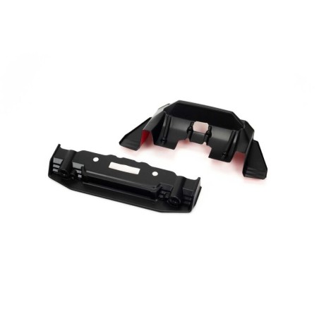 1/7 Painted Splitter And Diffuser Black and Red: FELONY 6S BLX