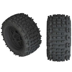 1/10 dBoots Backflip LP Front/Rear 3.8 Pre-Mounted Tires 17mm Hex Black (2): 4S