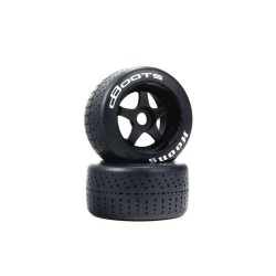 dBoots Hoons 53/107 2.9 Pre-Mounted Belted Tires Silver 17mm Hex 5-Spoke (2)