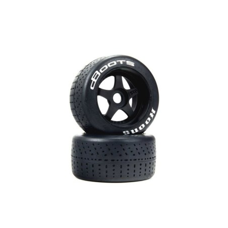 dBoots Hoons 53/107 2.9 Pre-Mounted Belted Tires Silver 17mm Hex 5-Spoke (2)