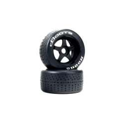 dBoots Hoons 53/107 2.9 Pre-Mounted Belted Tires White 17mm Hex 5-Spoke (2)