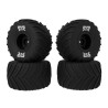 dBoots Chevron Mounted Tire Set Glued Black (2 Pairs): GROM