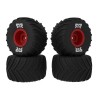 dBoots Chevron MT Tire Set Glued Red (2 Pairs): GROM