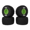 dBoots Chevron MT Tire Set Glued Green (2 Pairs): GROM
