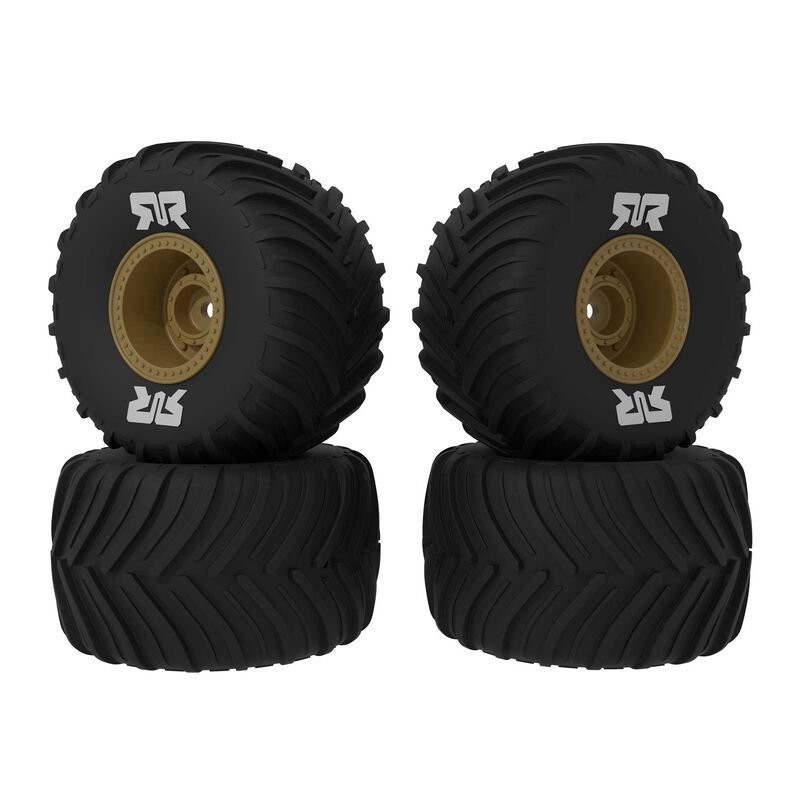 dBoots Chevron MT Tire Set Glued Bronze (2 Pairs): GROM