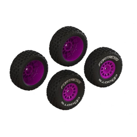 dBoots 'FORTRESS' Glued Tire Set Purple (2 Pairs)
