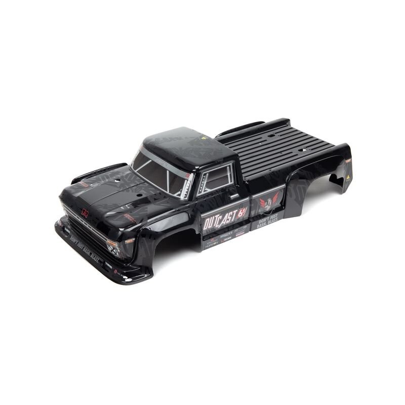 1/8  Painted Decaled Trimmed Body Black : Outcast 6S BLX