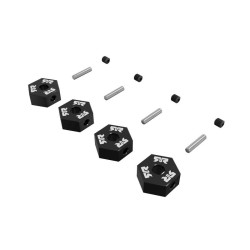 12mm Metal Wheel Hex Set (4) Black