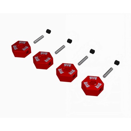 12mm Wheel Hex Set Metal (4) Red