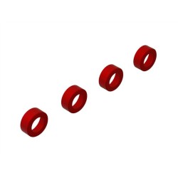 Aluminum Suspension Arm End Cap Red (4)