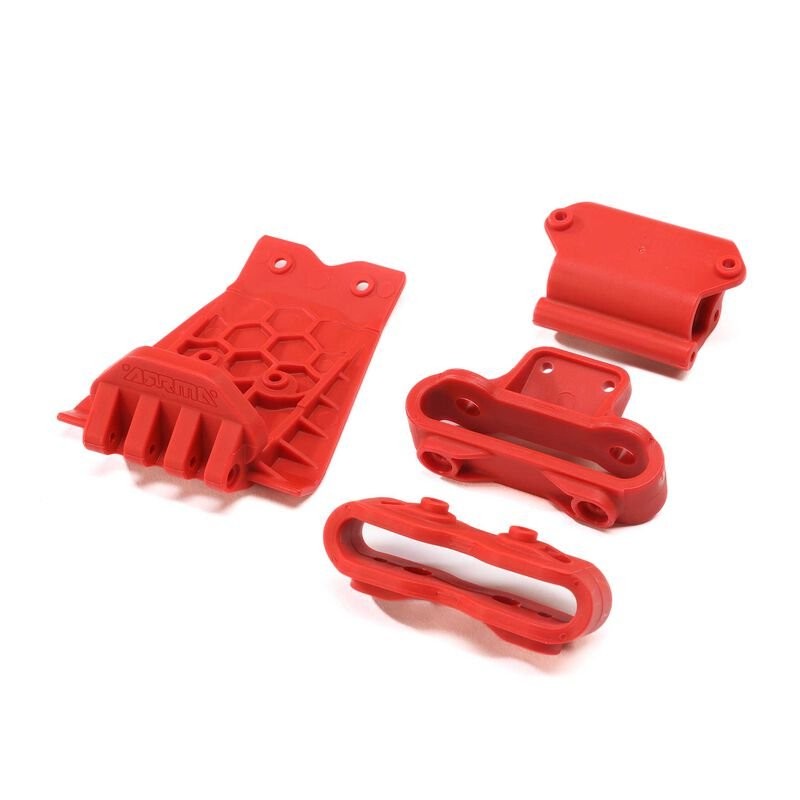 Lower Skid And Bumper Mount Set Red