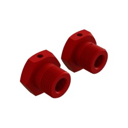 Aluminum Wheel 17mm Hex Red (2)