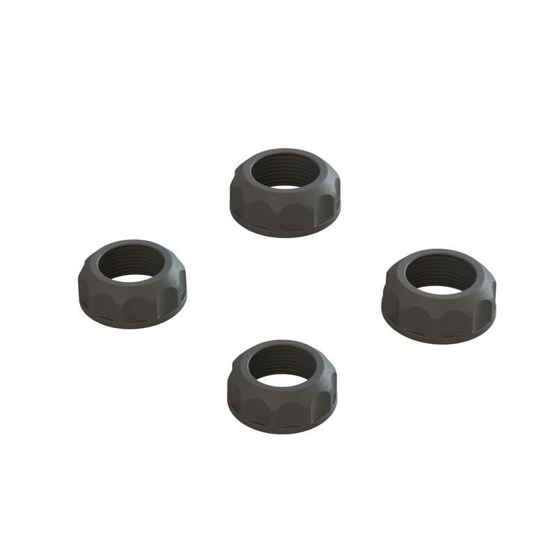 Shock Cap (4): 4X4 Black